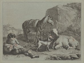 Reclining Shepherd with a Sack, c. 1763.