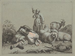 Sleeping Peasant and Standing Spinner, 1763.