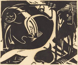 Two Mythical Animals (Zwei Fabeltiere), 1914.