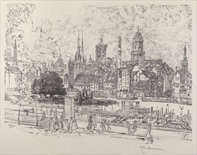 View on the Spree, Berlin, 1921.