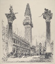 Venice, Rebuilding the Campanile, 1911.