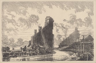 Coal Breaker on the River, 1910.