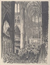 Coronation of King George V and Queen Mary in Westminster Abbey, 1911.