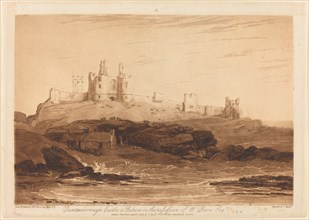 Dunstanborough Castle, published 1808.