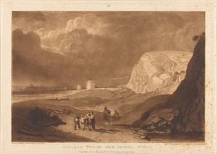 Martello Towers near Bexhill, Sussex, published 1811.