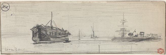 Shipping in the Port of London [recto], c. 1884.