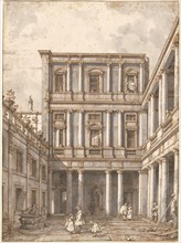 A Venetian Courtyard, in the Procuratie Nuove, c. 1760.