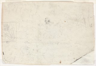 Figure on Horseback and Other Studies [verso], 1861.