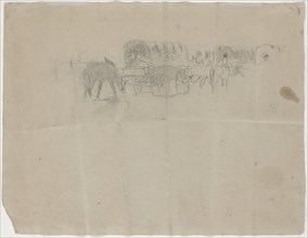 Supply Train and Mules [verso], 1864.