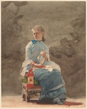Young Woman Sewing, 1876.