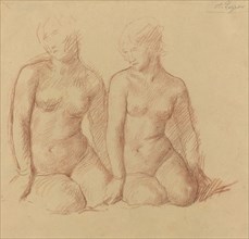 Study of Two Figures Seated Side by Side.