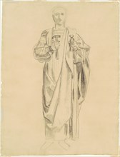 Study for "Dogma of the Redemption: Frieze of Angels" [recto], 1895-1903.