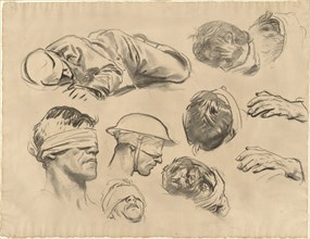 Studies for "Gassed", 1918-1919.
