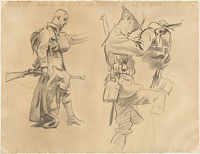 Studies for "Gassed" [recto], 1918-1919.