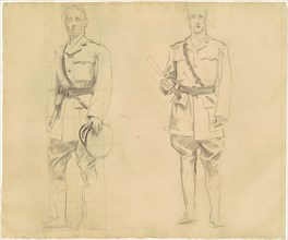 Studies of Generals Plumer and Haig for "General Officers of World War I" [recto], 1920-1922.