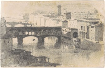 Ponte Vecchio, Florence [recto], 1870-1872.