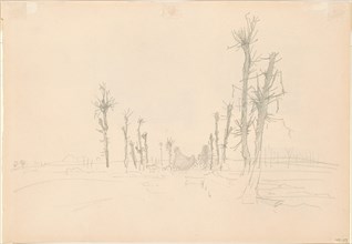 Devastated Landscape [verso], 1918.