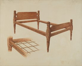 Wooden Bed, c. 1937.