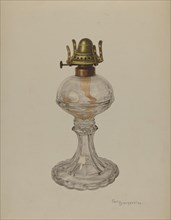 Glass Oil Lamp, 1940.