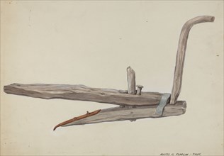 Wooden Plow, c. 1937.
