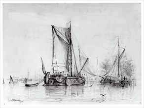 Boats in Harbor, 1878.