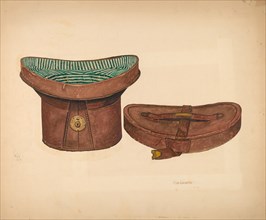 Leather Hat Box, c. 1940.