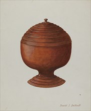 Wood Sugar Bowl, c. 1941.