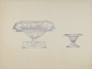 Glass Nut Dishes, c. 1937.