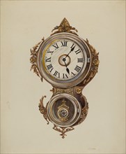 Metal Wall Clock, c. 1938.