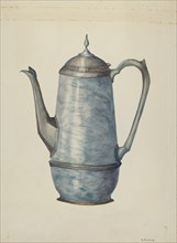 Pewter Coffee Pot, c. 1936.