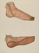 Woman's Silk Shoe, c. 1937.