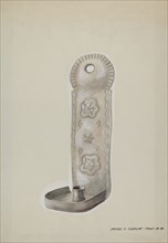 Tin Candle Sconce, c. 1937.