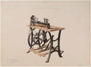 Perspective of Lathe, 1860.