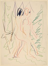 Two Nudes in a Forest, 1925.