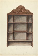 Hand Carved Cabinet, c. 1953.