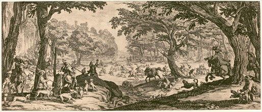 The Stag Hunt, probably 1619.