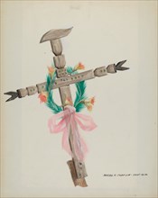 Carved Cross - Grave, c. 1937.