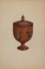 Pa. German Spice Jar, c. 1938. Creator: Betty Jean Davis.