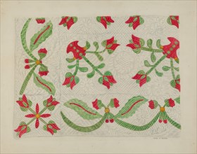 Quilt - Tulip Design, c. 1937.