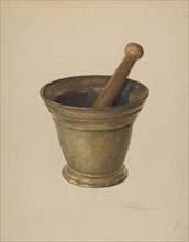 Brass Mortar and Pestle, c. 1939.