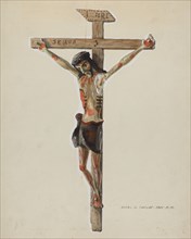 Painted Wooden Crucifix, c. 1939.