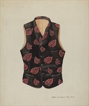 Embroidered Velvet Vest, c. 1937.