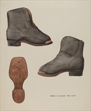Copper-toed Child's Shoe, c. 1937.
