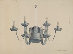 Tole Candle Wall Bracket, c. 1940.