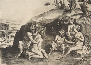 Nymphs and Satyrs bathing, 1531-76.