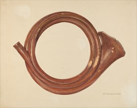 Zoar Pottery Assembly Horn, c. 1937.