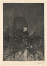A Rainy Night, Madison Square, 1890.