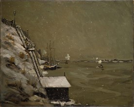 East River Embankment, Winter, 1900.