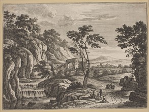 Landscape with Ruins and a Waterfall.