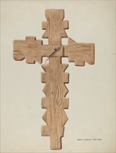 Penitente Cross, Carved Wood, c. 1937.